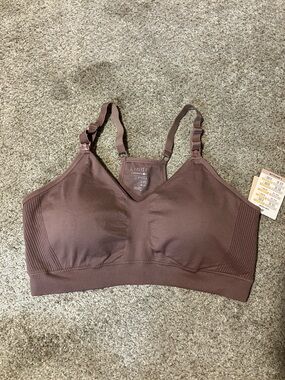 NWT Kindred Bravely Wireless Nursing and Pumping Bra in Mauve size L Regular